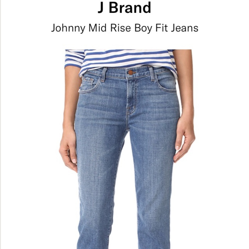 J Brand Mid Rise Boy Fit Jeans